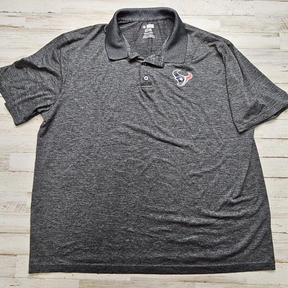 Other - HOUSTON TEXANS Polo Shirt Mens 2XL NFL TEAM Apparel TX3 Cool S/S Golf Casua Gray